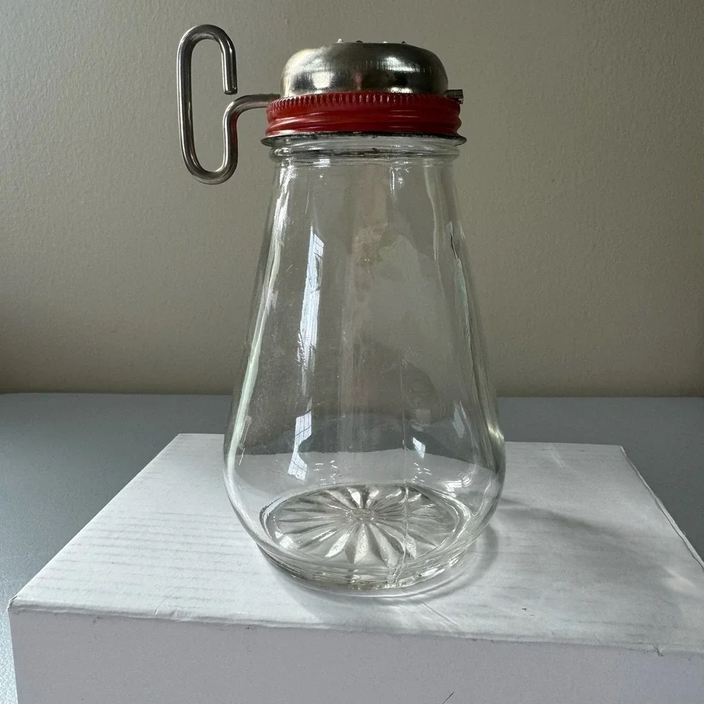 Vintage Federal Tool Corp Chicago Nut Cheese Chopper Grinder Glass Jar Turn Key